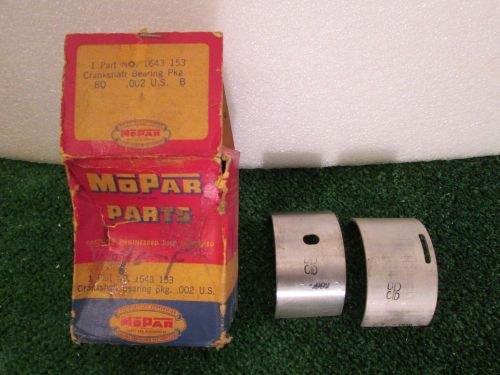 Vintage nos 1956 mopar crankshaft bearing pkg .002 u.s p# 1643 153
