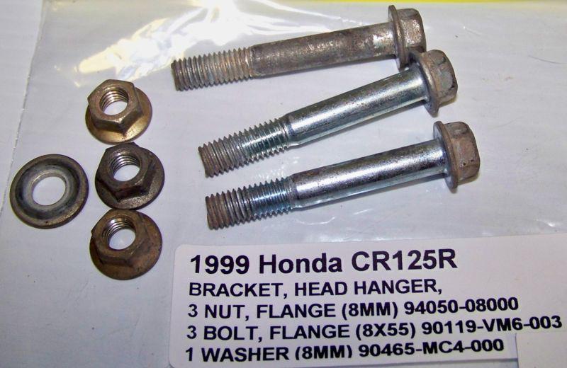 Purchase 1999 Honda CR125R Bracket, Head Hanger Bolt 90119VM6003 Nut