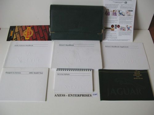 02 2002 jaguar x type x-type v6 2.5l 3.0l owners manuals books handbook set c197