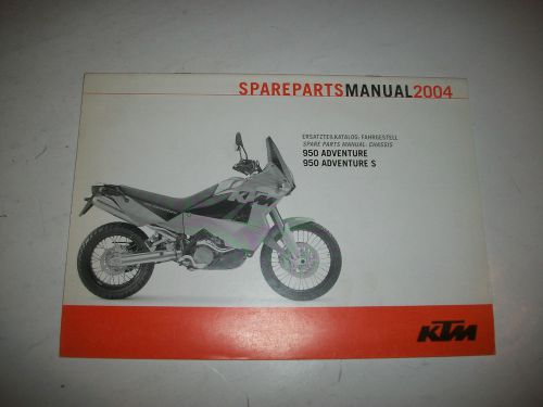 2004 ktm 950 adventure+950 adventure &#034;s&#034;  motorcycle spare parts manual -chassis