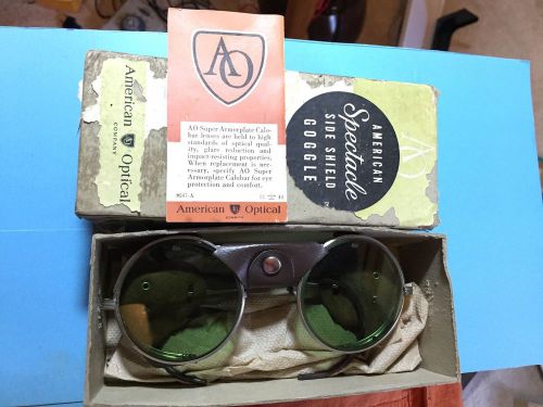 Vtg 20s-30s mt american optical ao goggle sunglass motorcycle safety glasses usa