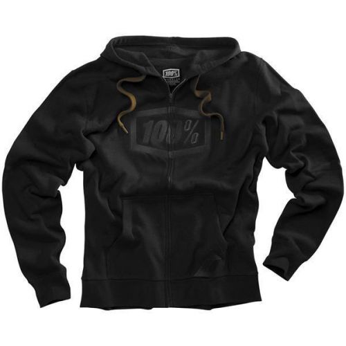 100% syndicate zip hoody black medium m 36004-001-11