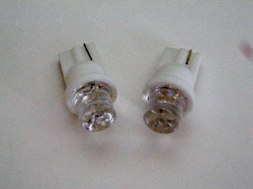 2 bbt cool white t-10 led wedge bulbs for dashboard gauges, side markers, etc.