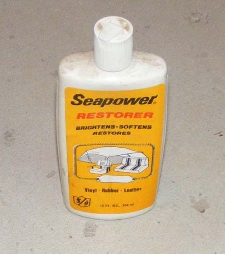 A472 seapower restorer for leather, vinyl, and rubber 12 oz nos