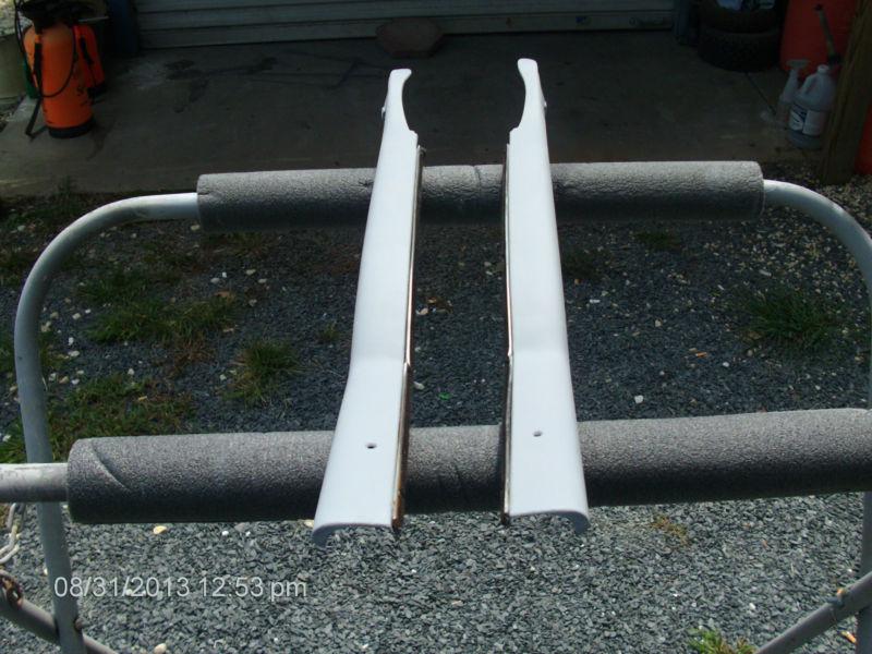 1955  chevrolet bel air hardtop rear quarter window garnish moldings with felt!