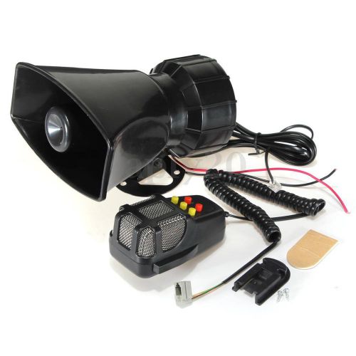 105db 50w 12v 5 sounds loud car truck speaker siren horn alarm tone mic system