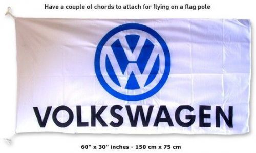 New volkswagen vw logo flag banner sign 30x60 inches beetle cc golf jetta gti