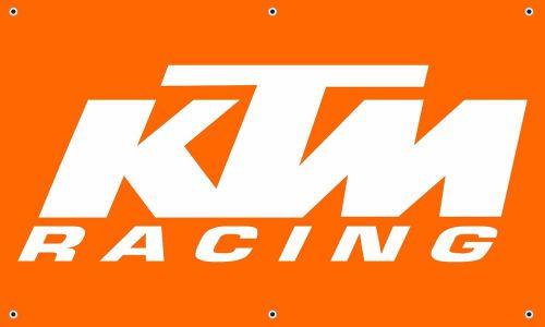 Ktm banner 3&#039;x5&#039; racing motorcycles garage man cave sign