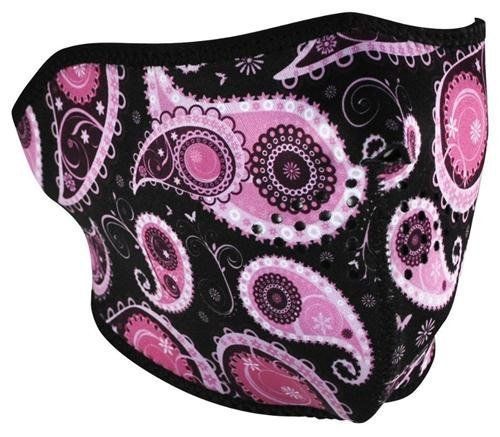 Zan headgear purple paisley neopene half mask