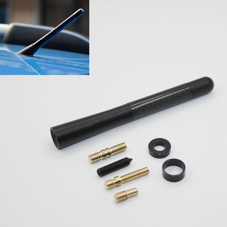 4.7 inch black carbon fiber universal screw in type short antenna for most car