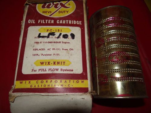 Vintage nos wix hevi-duty oil filter cartridge pc-131 nib