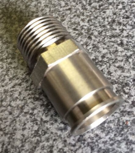 Polished fuel rail male flare fitting