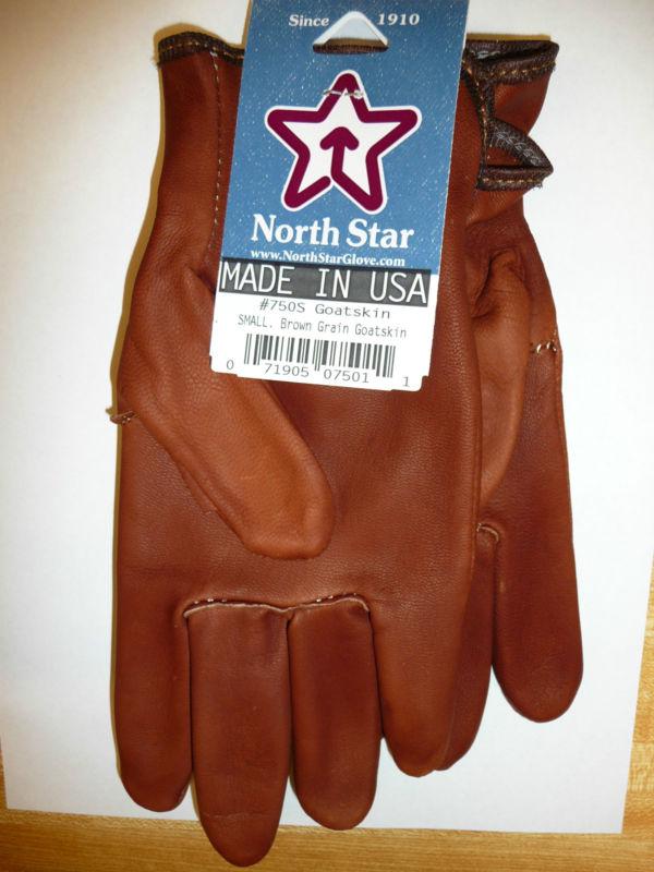 #750 medium brown goatskin leather motorcycle gloves union made in the usa
