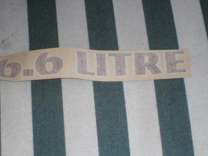 77-78  trans am 6.6 litre  decal nos gm