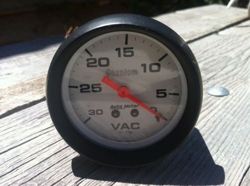 Autometer 2-5/8&#034; vacuum, 0-30 in hg, phantom