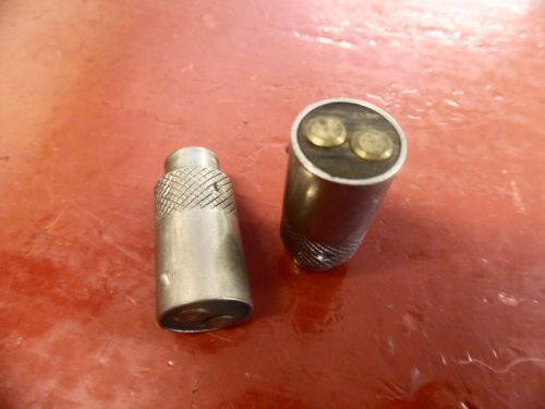 Vintage double contact wire connector tail lamp plug pair 30's 40 's ford jeep