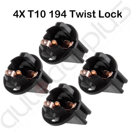 4x 168/194 t10 twist lock wedge instrument panel dash light bulb base socket