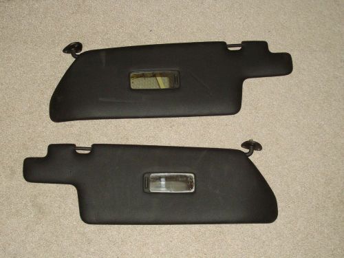 1987 porsche 944 black sunvisor pair - 924, 951, 968
