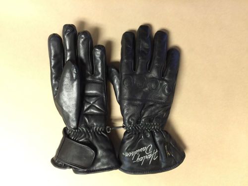 Harley davidson black leather gloves -womans medium