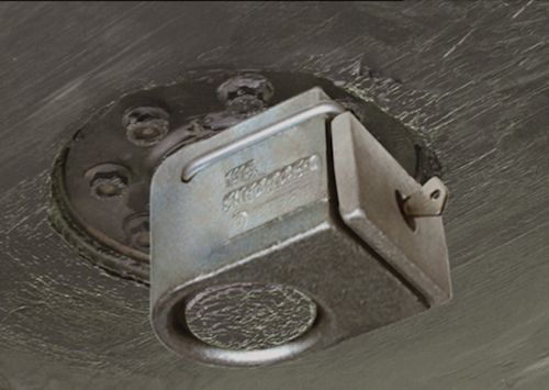 &#034;the enforcer&#034; king pin lock for semi trailers, fifth wheel campers