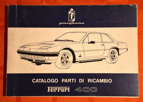 Original ferrari 400 spare parts catalog workshop service manual owners book 412