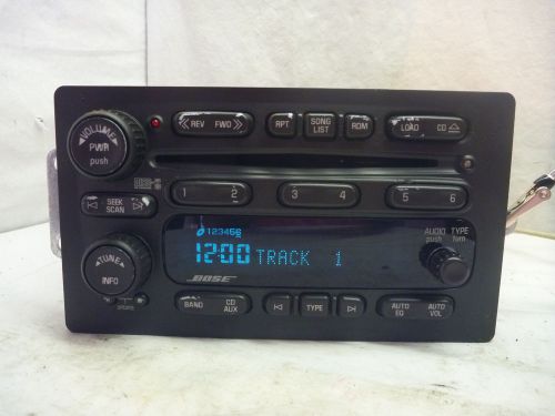 05 06 buick rainer chevrolet trailblazer bose radio 6 cd player 10359565 j5369