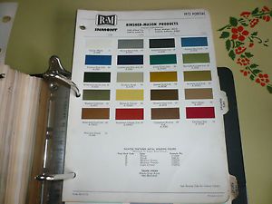 1972 pontiac r-m color chip paint sample