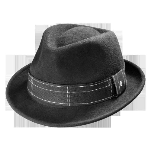 Mercedes benz men&#039;s trilby hat black size l nip