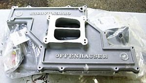 Nos offenhauser chevy chevrolet sbc cross ram single quad cross ram