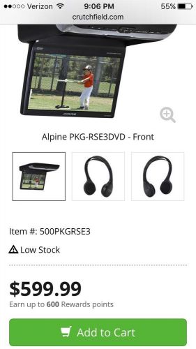 Alpine pkg-rse3dvd10.2&#034; overhead video monitor with a built-in dvd player