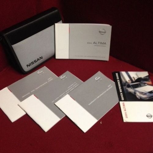 2004 nissan altima owners manual with supplement, warranty and reference guide