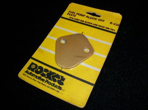 Old vintage nostalgia rocket industries fuel pump block off plate r-438 new part