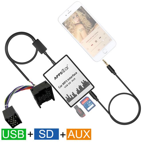 Car music changer adapter interface sd usb 3.5mm aux car kits for bmw/mini/rover
