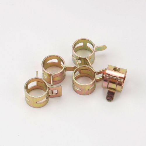 10pcs 9/16" 14mm spring clip action hose fuel pipe oil lines metal clamps