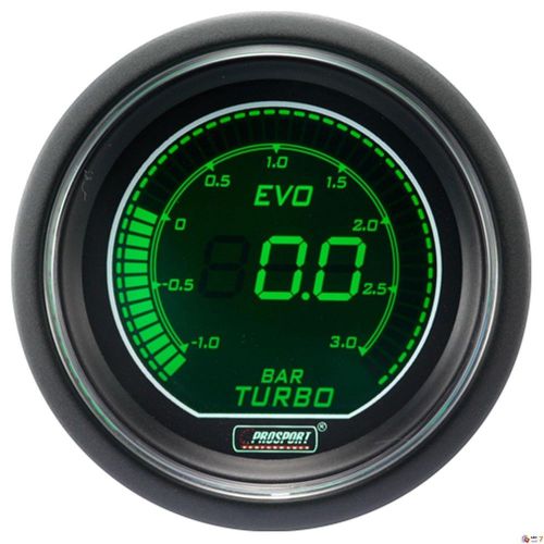 Purchase PROSPORT 52mm EVO Series Digital Green / White Led Boost Gauge