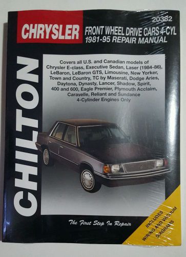 Chilton chrysler front wheel drive cars 4-cyl 1981-95 repair manual 20382
