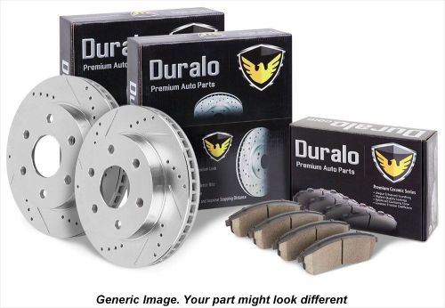 Premium performance rear brake kit with ceramic pads drilled &amp; slotted rotors