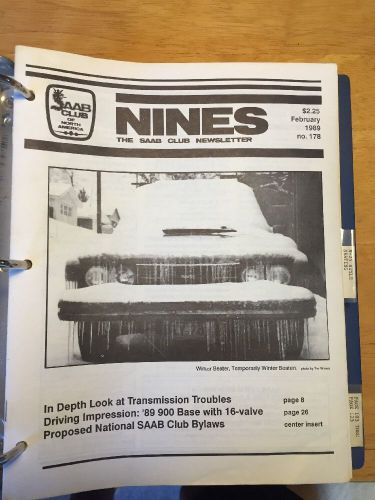 Saab 95,96,97,99,900 classic nines newsletters 87-89