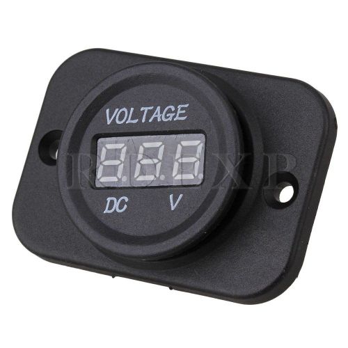 Car digital display panel voltmeter black