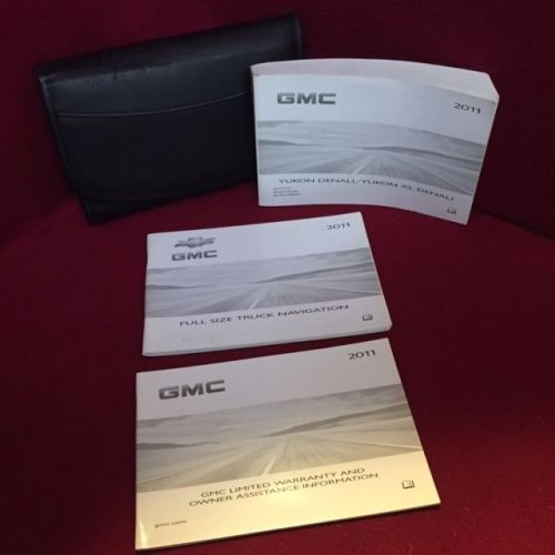 2011 gmc yukon denali w/ xl oem owners manual set with navigation books and case