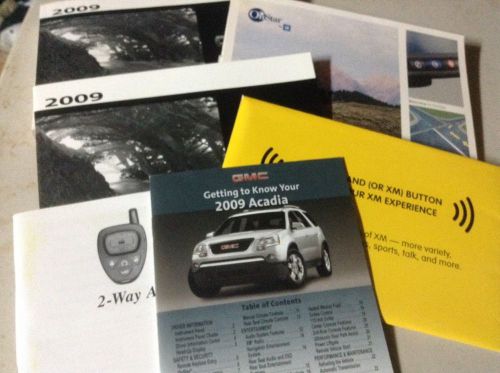 2009 gmc acadia owners manual kit with storage bag