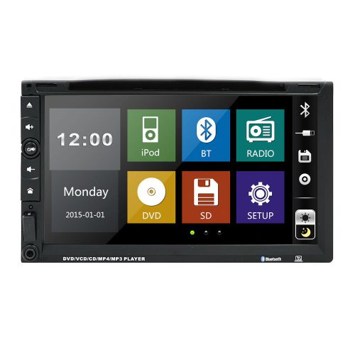 6.95&#034; lcd bluetooth car stereo touch screen dvd mp3 radio player 2 dins in-dash