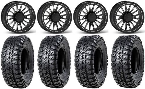 Itp sd beadlock 14" wheels milled 28" chicane rx tires yamaha grizzly rhino