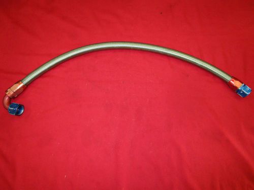 #12an aeroquip reuseable fittings with braided stainless steel hose,