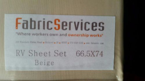 Rv sheet set 66.5 x 74 beige 100% cotton rv camper trailer motorhome