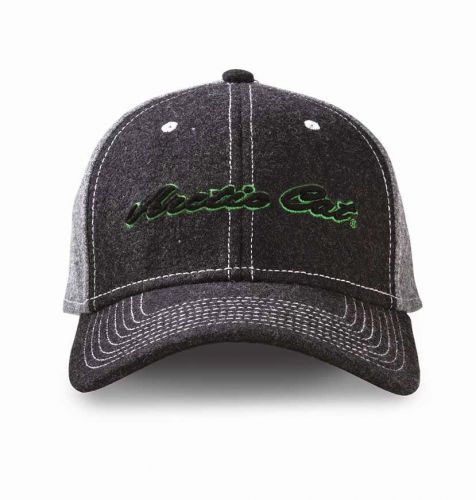 Arctic cat two-tone wool adjustable hat cap - black / gray 5253-146