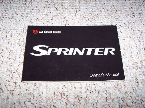 2003 dodge freightliner sprinter 2500 3500 owner&#039;s owners user manual book