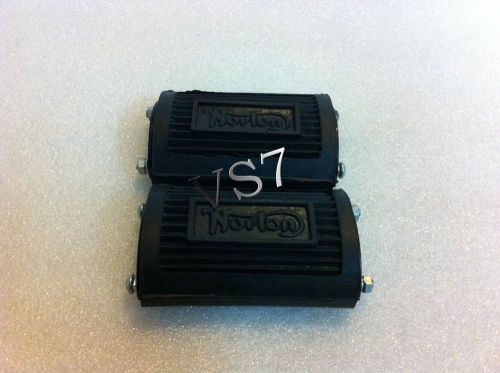 Norton commando pedal type footrest pair assembly with bolts  new &amp; packed