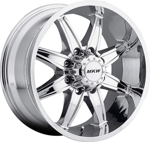 4-new new 20 (20x9) mkw offroad m89 8x170 +10mm chrome wheels rims