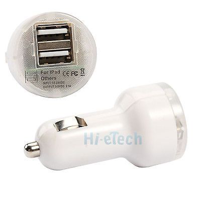 Mini bullet dual usb 2 port car charger adapter for iphone 4 4s ipod touch